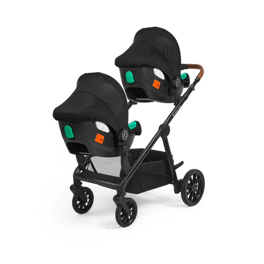 Ickle Bubba Virgo Twin Travel System with i-Size Cirrus Car Seats & ISOFIX Bases