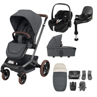 Maxi Cosi Fame 10 Piece Premium Bundle with Maxi Cosi Pebble Pro2 and Family Fix Pro Base