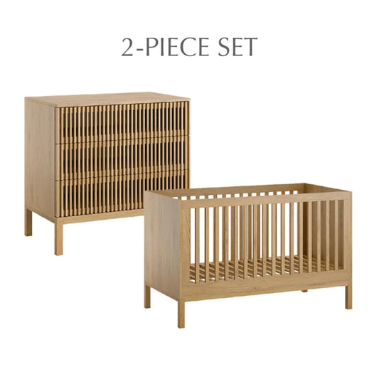 Tutti Bambini Japandi Mini 2 Piece with Cot Bed and Dresser