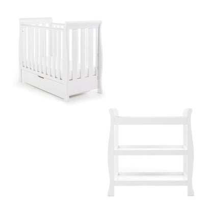 Obaby Stamford Space Saver 2 Piece Room Set with Cot Bed with Dresser Changer