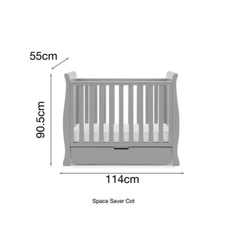 Obaby Stamford Space Saver 2 Piece Room Set with Cot Bed with Dresser Changer