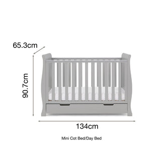 Obaby Stamford Mini 2 Piece Room Set with Cot Bed with Dresser Changer