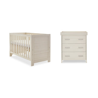 Obaby Nika 2 Piece Room Set with Cot Bed and Dresser Changer