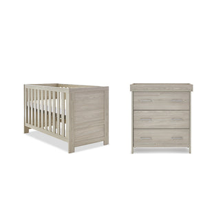 Obaby Nika 2 Piece Room Set with Cot Bed and Dresser Changer