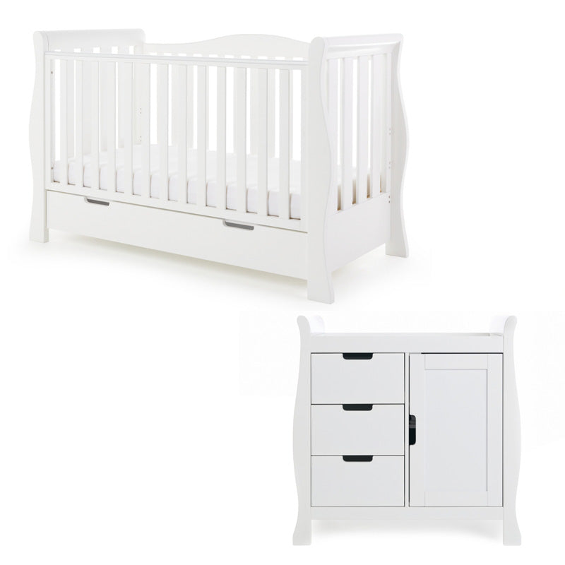 Obaby Stamford Luxe 2 Piece Room Set with Cot Bed & Dresser