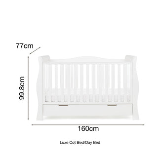 Obaby Stamford Luxe 3 Piece Room Set with Cot Bed, Dresser & Wardrobe