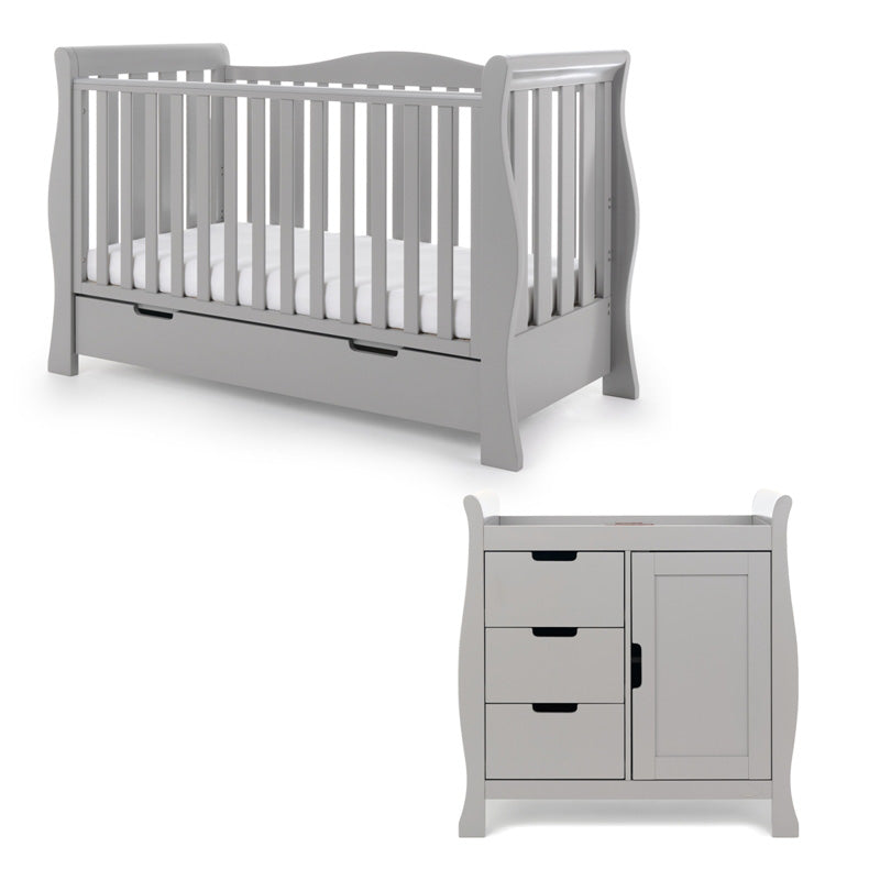 Obaby Stamford Luxe 2 Piece Room Set with Cot Bed & Dresser