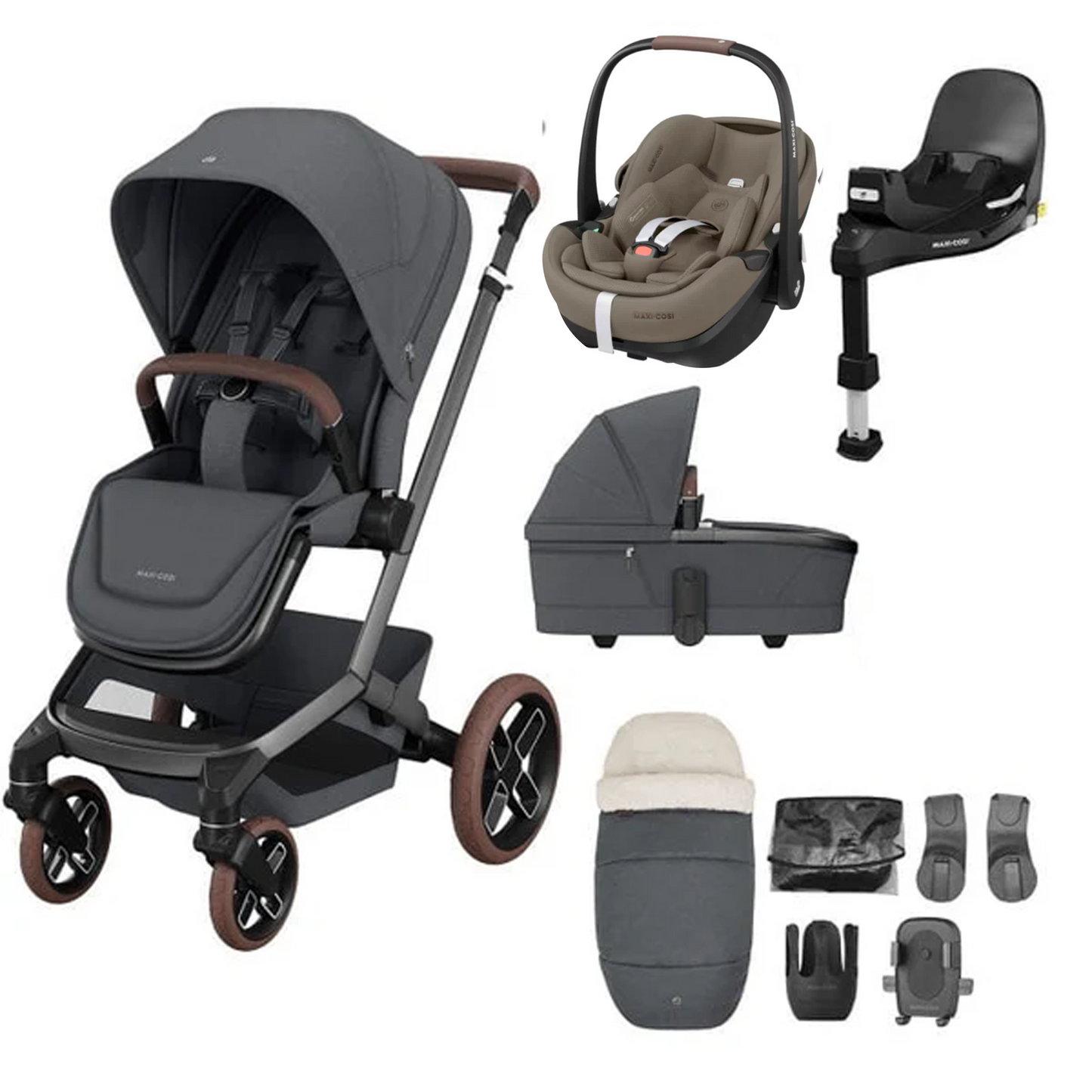 Maxi Cosi Fame 9 Piece Bundle with Maxi Cosi Pebble 360 and Family Fix Base