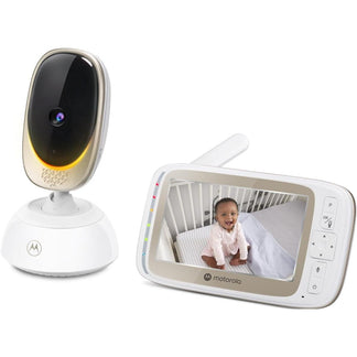 Motorola 5-Inch Smart WiFi Video Baby Monitor with Mood Light & Temperature Monitoring VM85