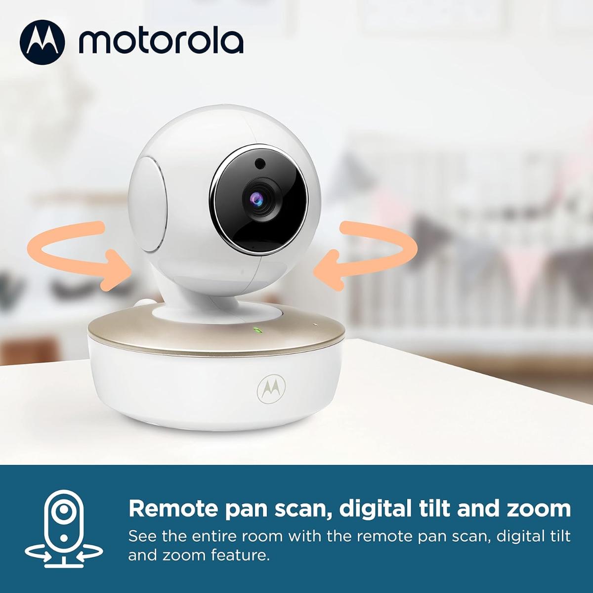 Motorola 5-Inch Video Baby Monitor with Remote Pan/Tilt & Temperature Monitoring VM50G