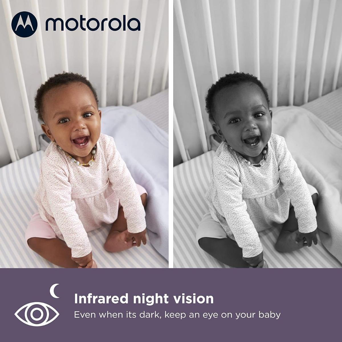 Motorola 5-Inch Smart WiFi Video Baby Monitor with Mood Light & Temperature Monitoring VM85