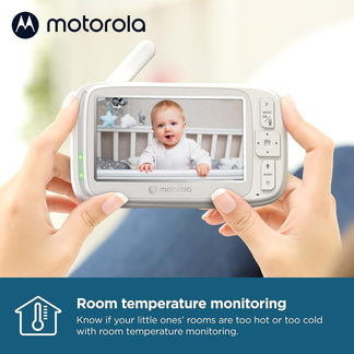 Motorola 5-Inch Video Baby Monitor with Remote Pan & Temperature Monitoring VM75