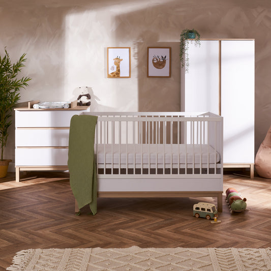 Obaby Astrid 3 Piece Room Set with Cotbed, Dresser Changer and Wardrobe