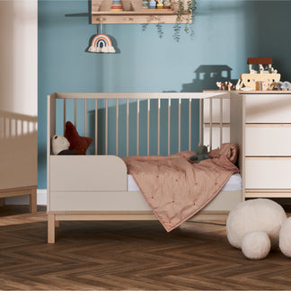 Obaby Astrid Mini 2 Piece Room Set with Cot Bed and Dresser Changer