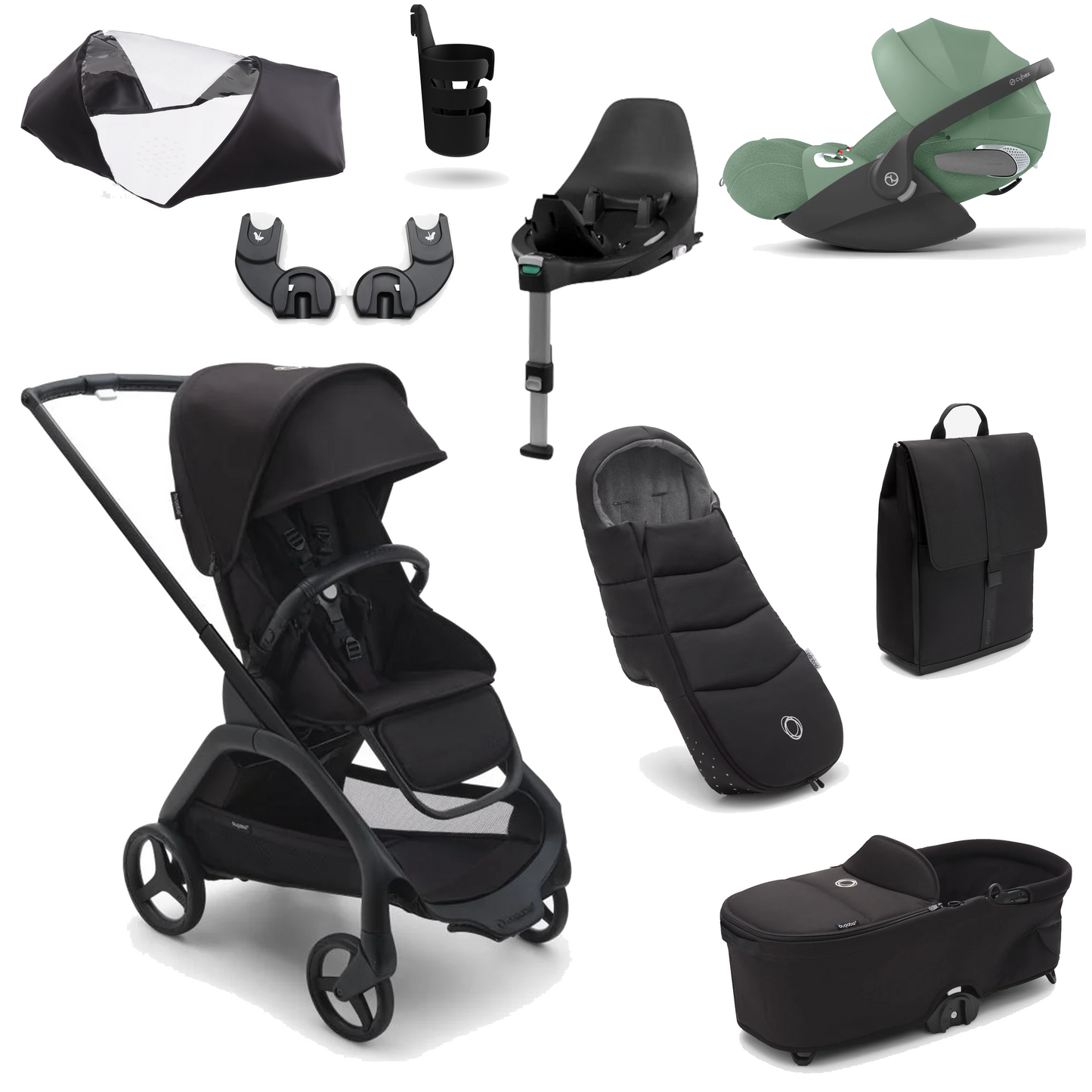 Dragonfly Essential Pushchair Bundle with Cybex Cloud T & Base T