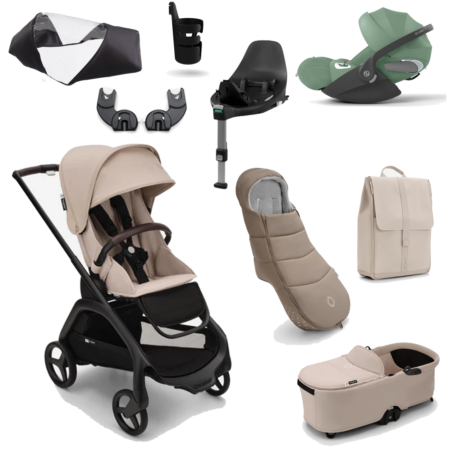 Dragonfly Essential Pushchair Bundle with Cybex Cloud T & Base T