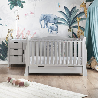 Obaby Stamford Luxe 2 Piece Room Set with Cot Bed & Dresser