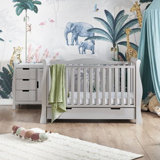 Obaby Stamford Luxe 2 Piece Room Set with Cot Bed & Dresser