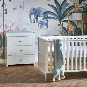 Obaby Evie Mini 2 Piece Room Set with Cot Bed & Dresser