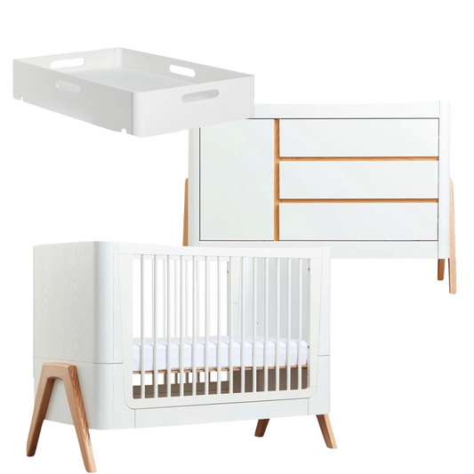 Gaia Baby Hera 3 Piece Set with Cot, Dresser and Changing Station