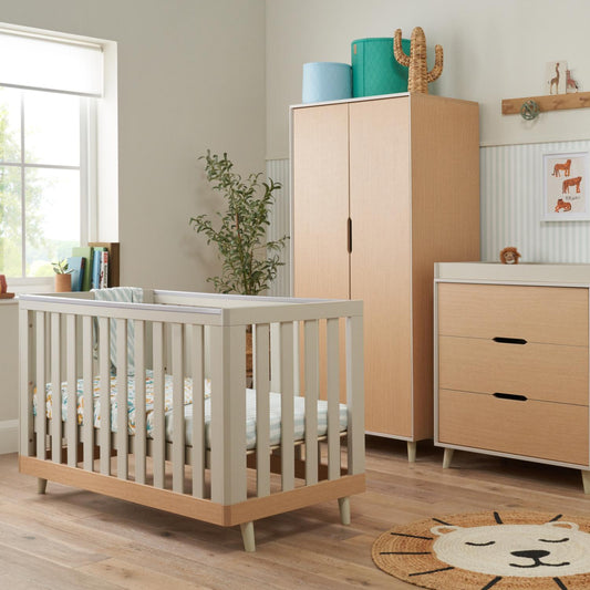 Tutti Bambini Hygge Mini 3 Piece with Cot Bed, Dresser Changer and Wardrobe