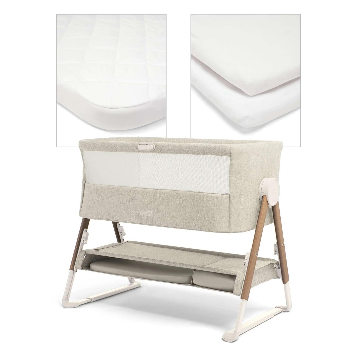 Mamas & Papas Lua Bedside Crib Bundle