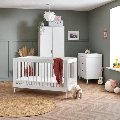 Obaby Maya 3 Piece Cot Bed with Dresser Changer and Wardrobe