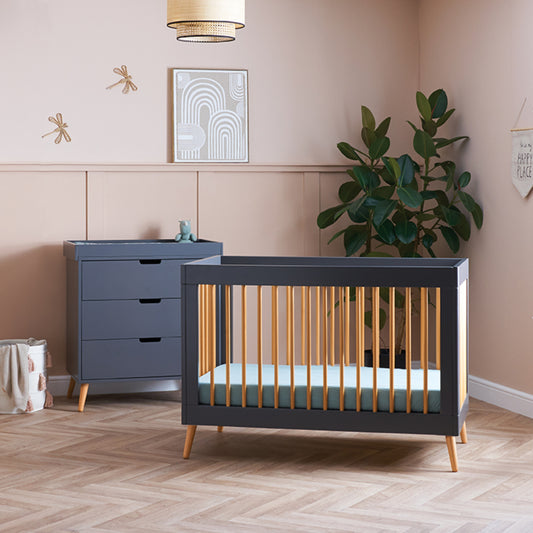 Obaby Maya Mini 2 Piece with Cot Bed & Dresser Changer