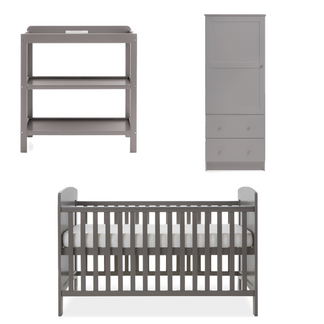 Obaby Grace Mini 3 Piece Room Set with Cot Bed, Changing Unit & Wardrobe