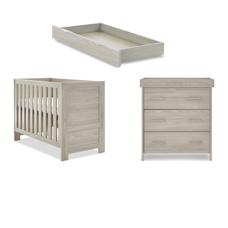 Obaby Nika Mini 2 Piece Room Set with Cot Bed and Dresser Changer