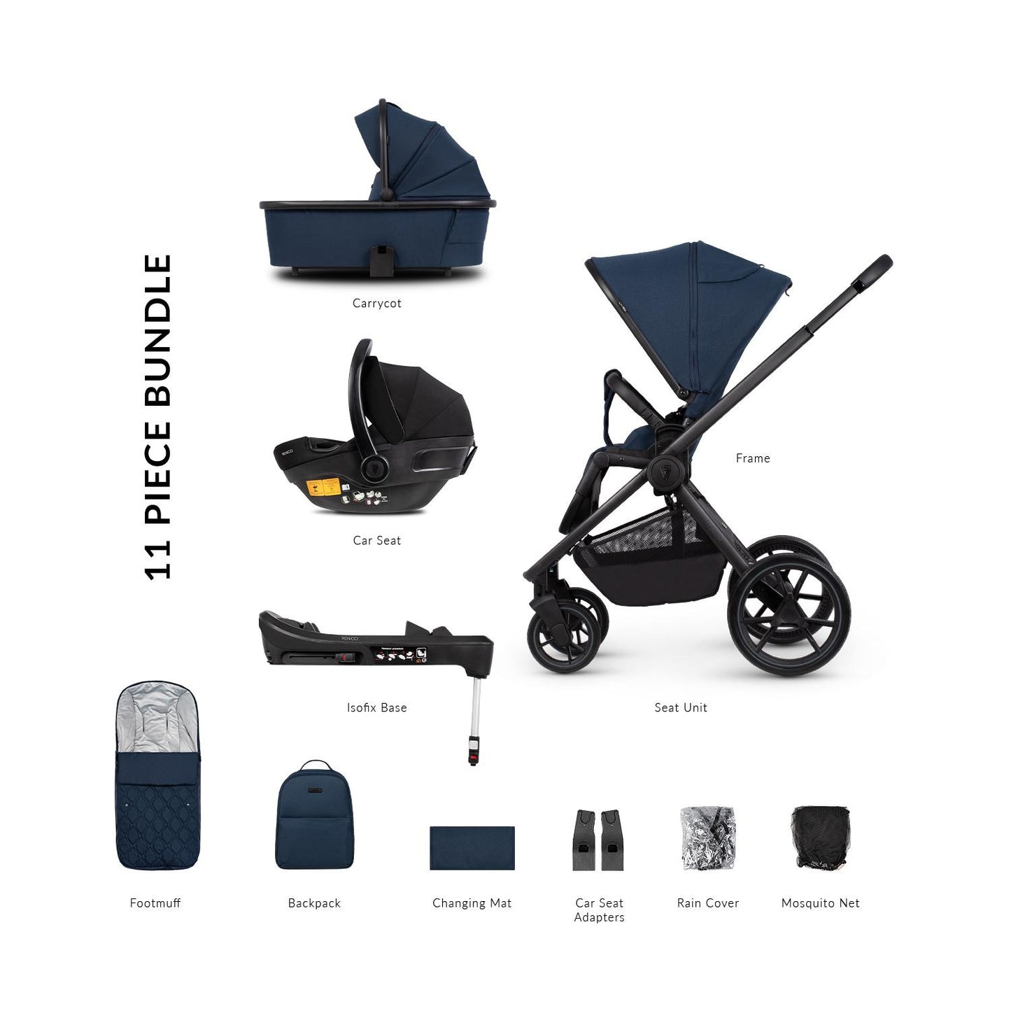 Venicci Tinum Edge 3 in 1 with Venicci Engo Car Seat