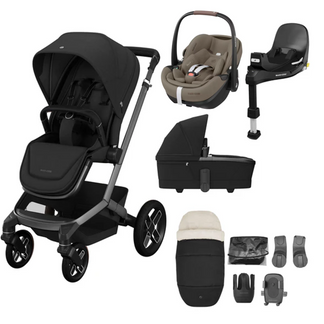 Maxi Cosi Fame 9 Piece Bundle with Maxi Cosi Pebble 360 and Family Fix Base