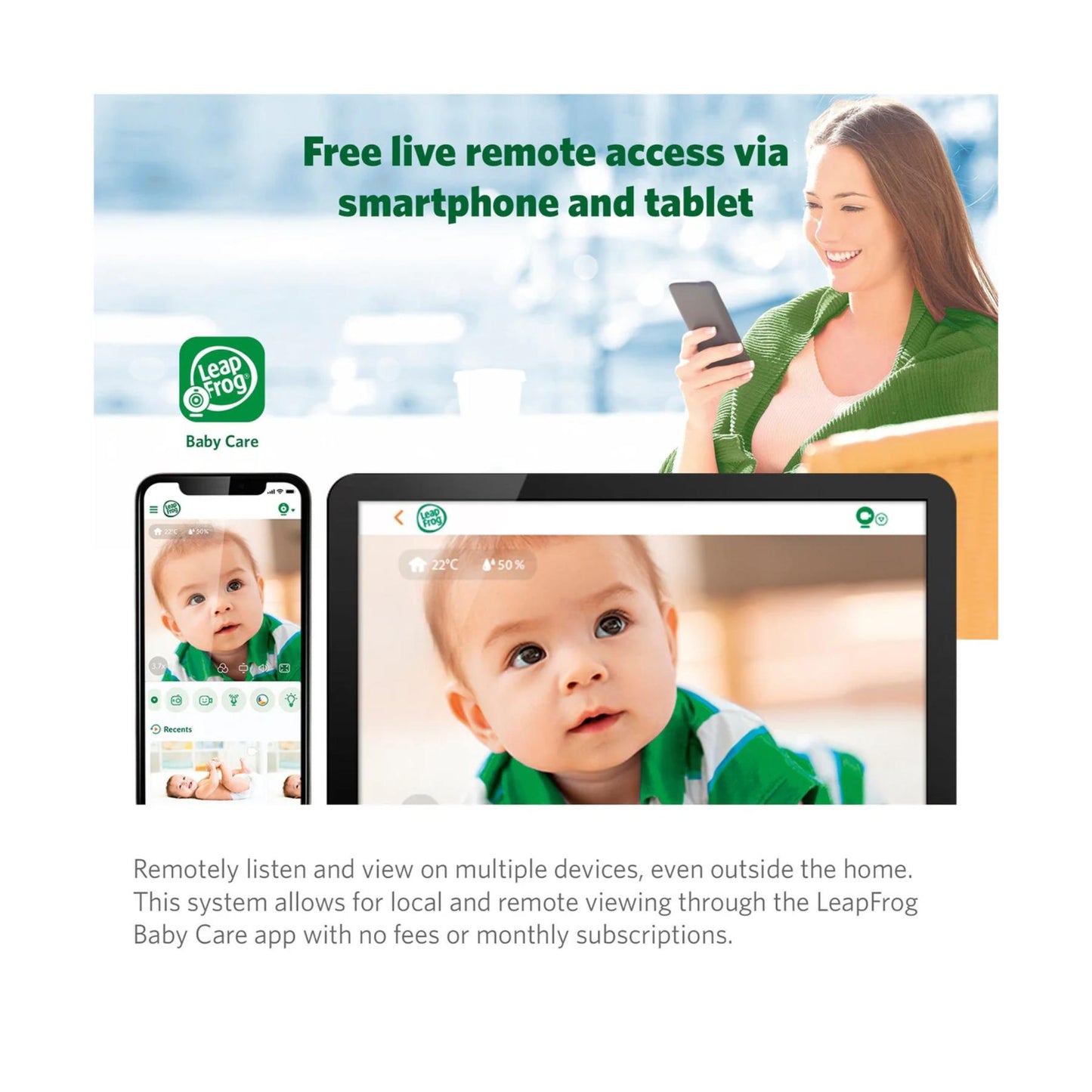 Leapfrog 5 Inch High Definition Smart Remote Access Video Monitor  LF815HD