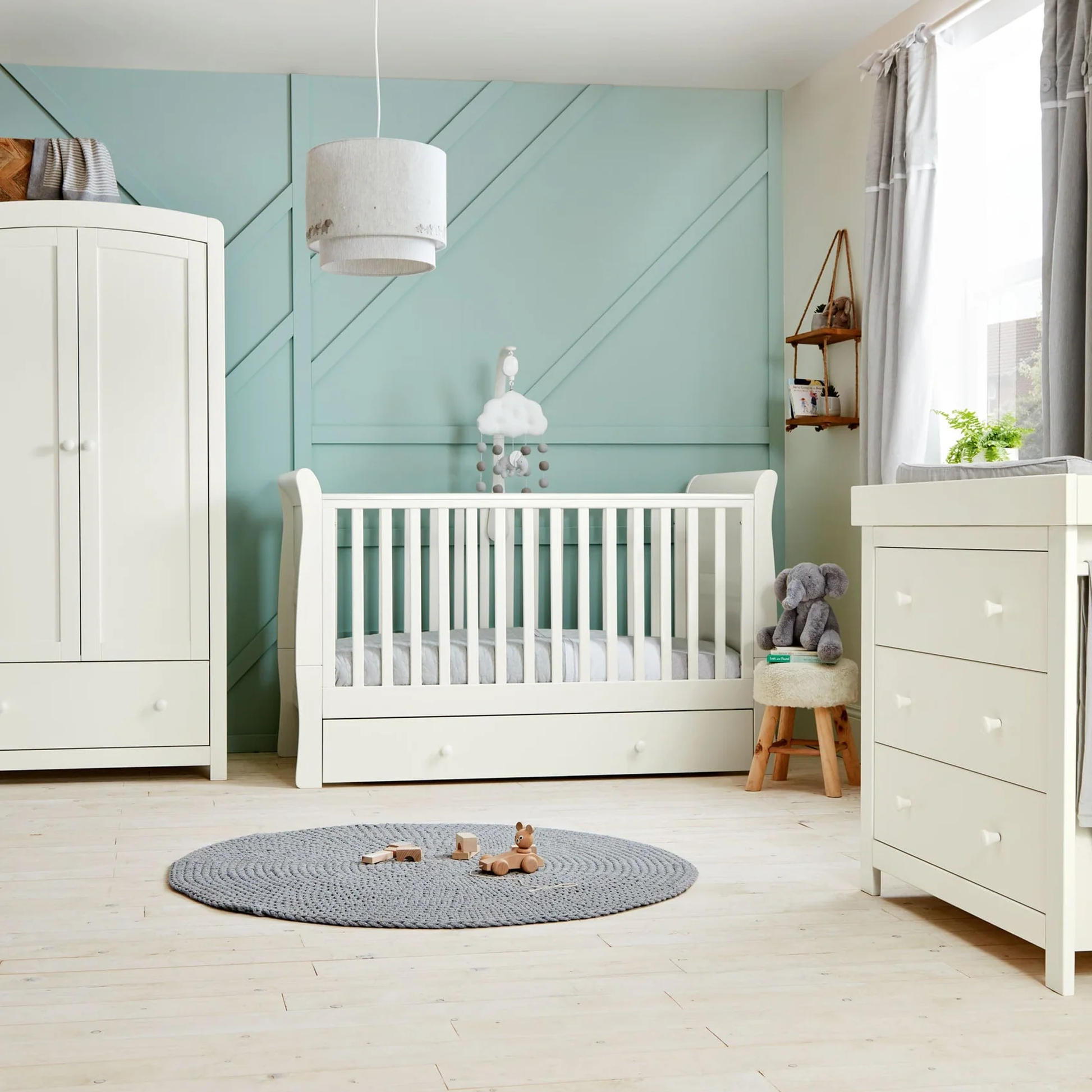 Mamas and papas shop cot bed with drawer