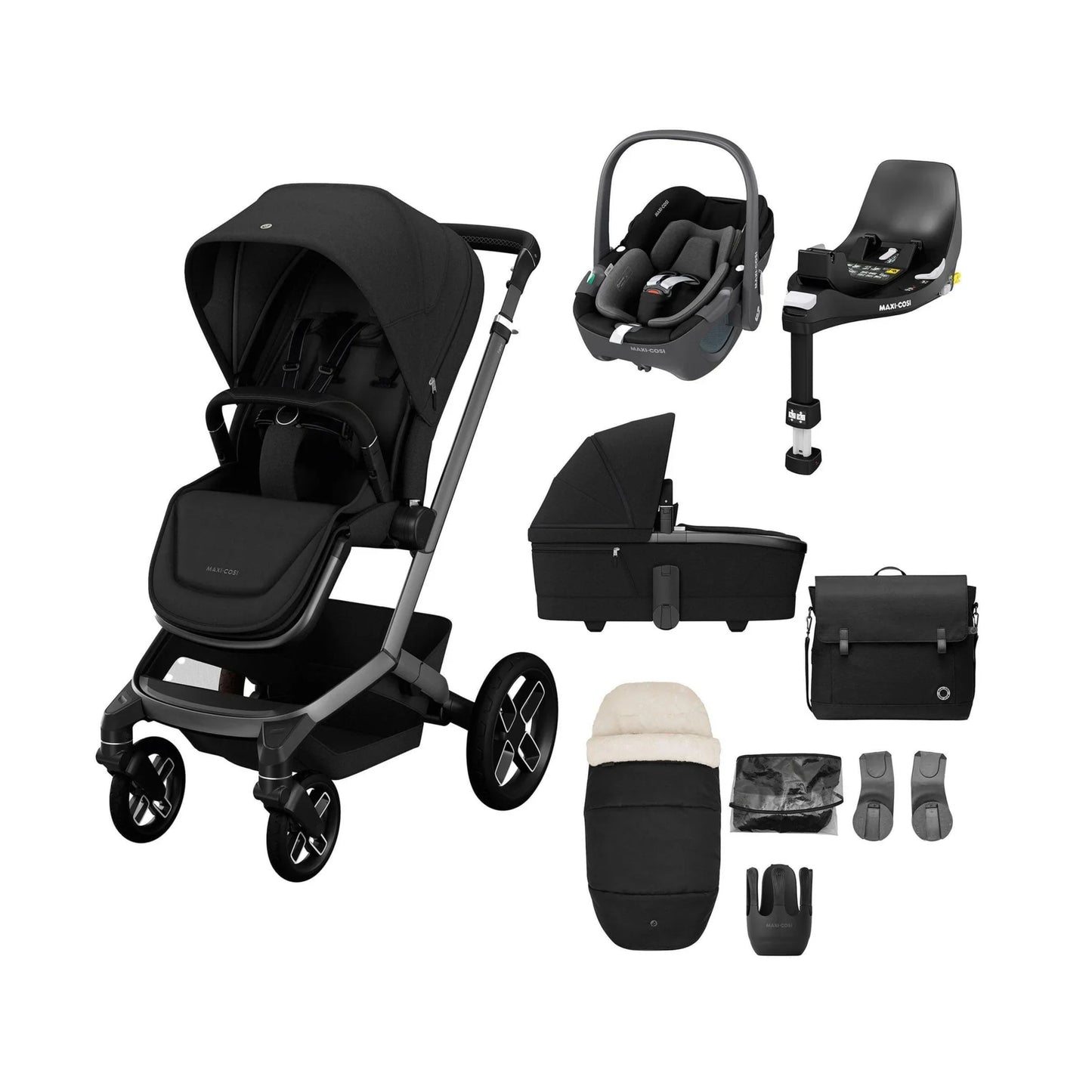 Maxi Cosi Fame 9 Piece Bundle with Maxi Cosi Pebble 360 and Family Fix Base