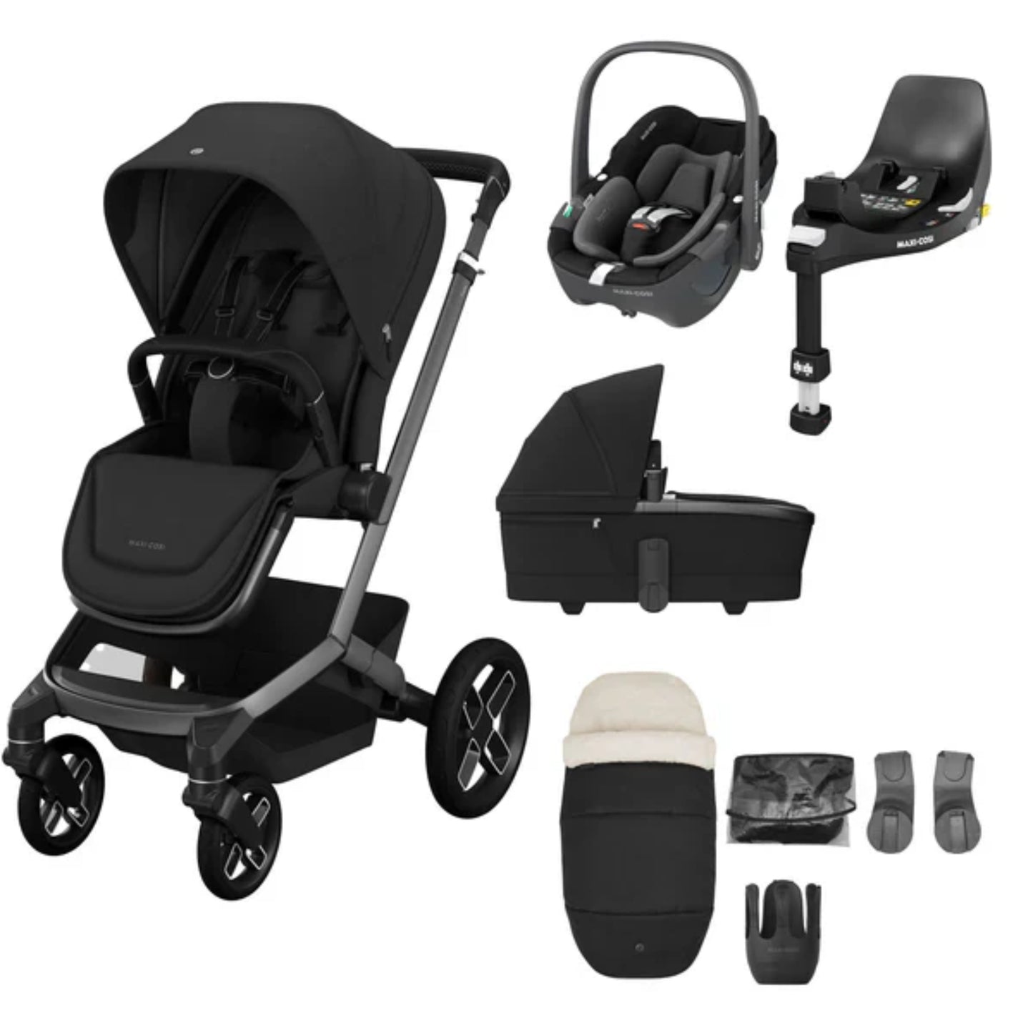 Maxi Cosi Fame 9 Piece Bundle with Maxi Cosi Pebble 360 and Family Fix Base