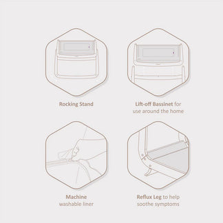 SnuzPod 4 Bedside Crib - The Natural Edit