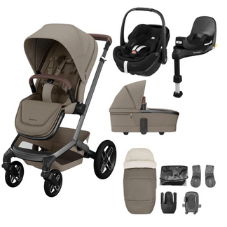 Maxi Cosi Fame 10 Piece Premium Bundle with Maxi Cosi Pebble Pro2 and Family Fix Pro Base