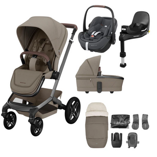 Maxi Cosi Fame 10 Piece Premium Bundle with Maxi Cosi Pebble Pro2 and Family Fix Pro Base