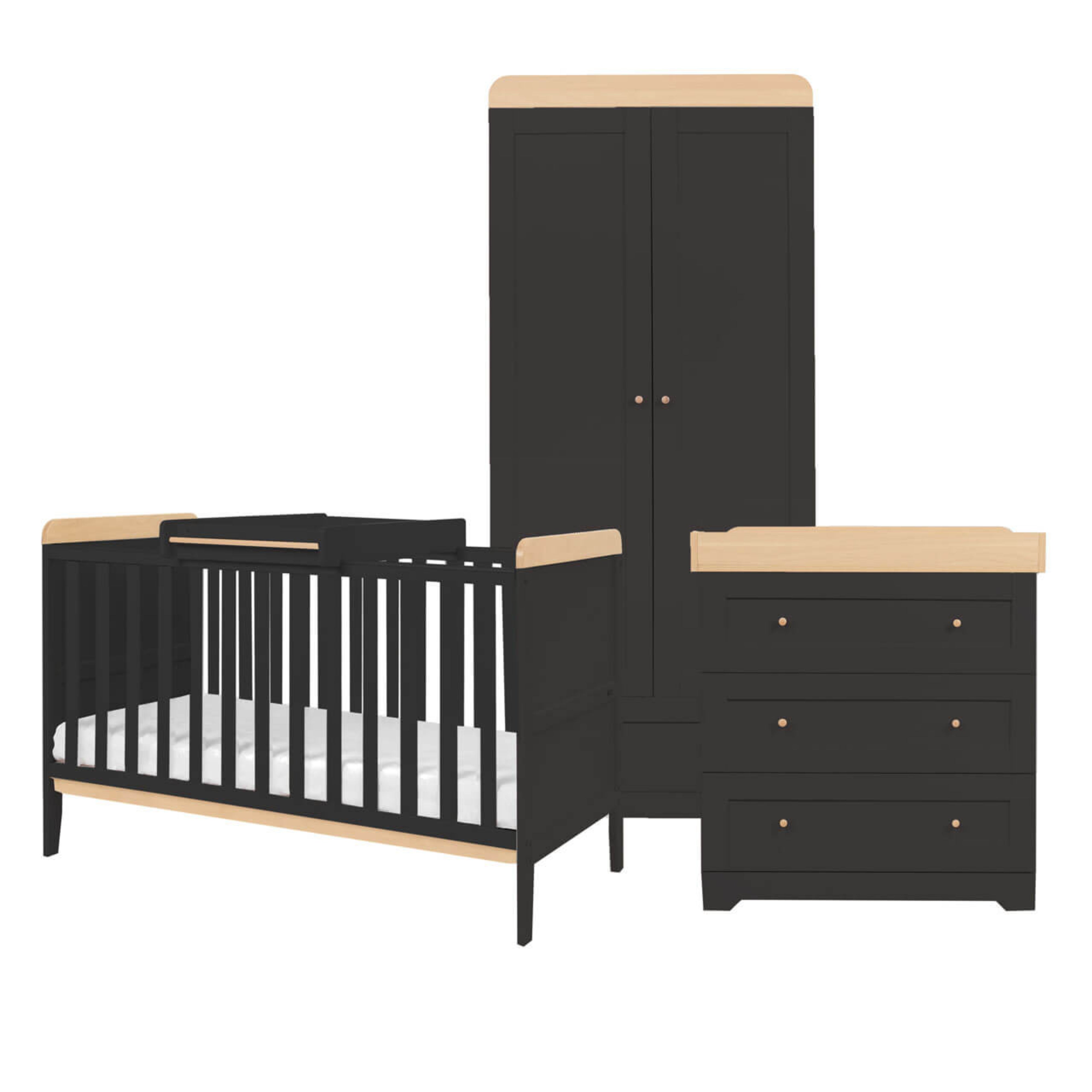 Order Now Tutti Bambini Rio 3 Piece Range with Cot Bed Dresser Changer and Wardrobe BabyDoc Shop Ireland