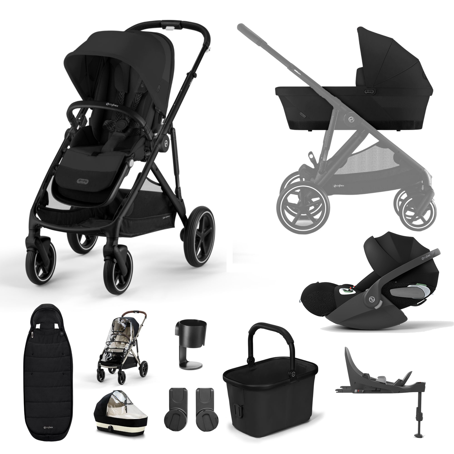 Cybex Cloud T + Sirona T + Base T Sepia Black (Comfort) Package Deal