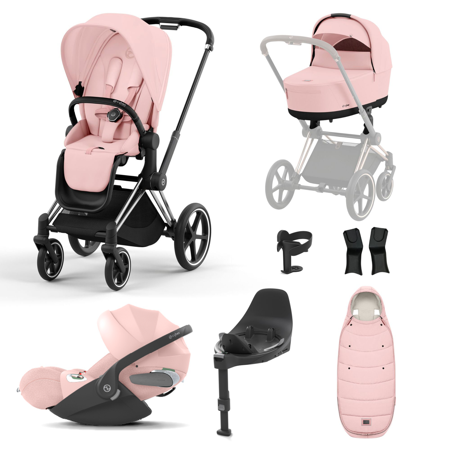 Cybex Priam 2023 with Lux Carrycot and Cloud T Car Seat