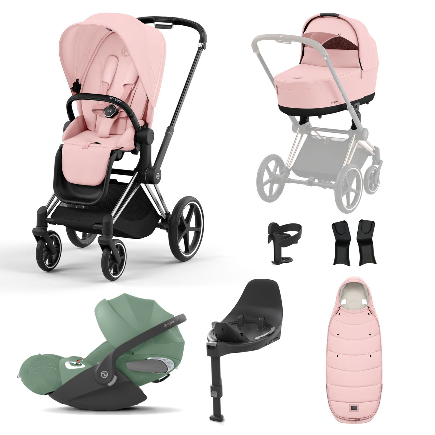 Cybex Priam 2023 with Lux Carrycot and Cloud T Car Seat