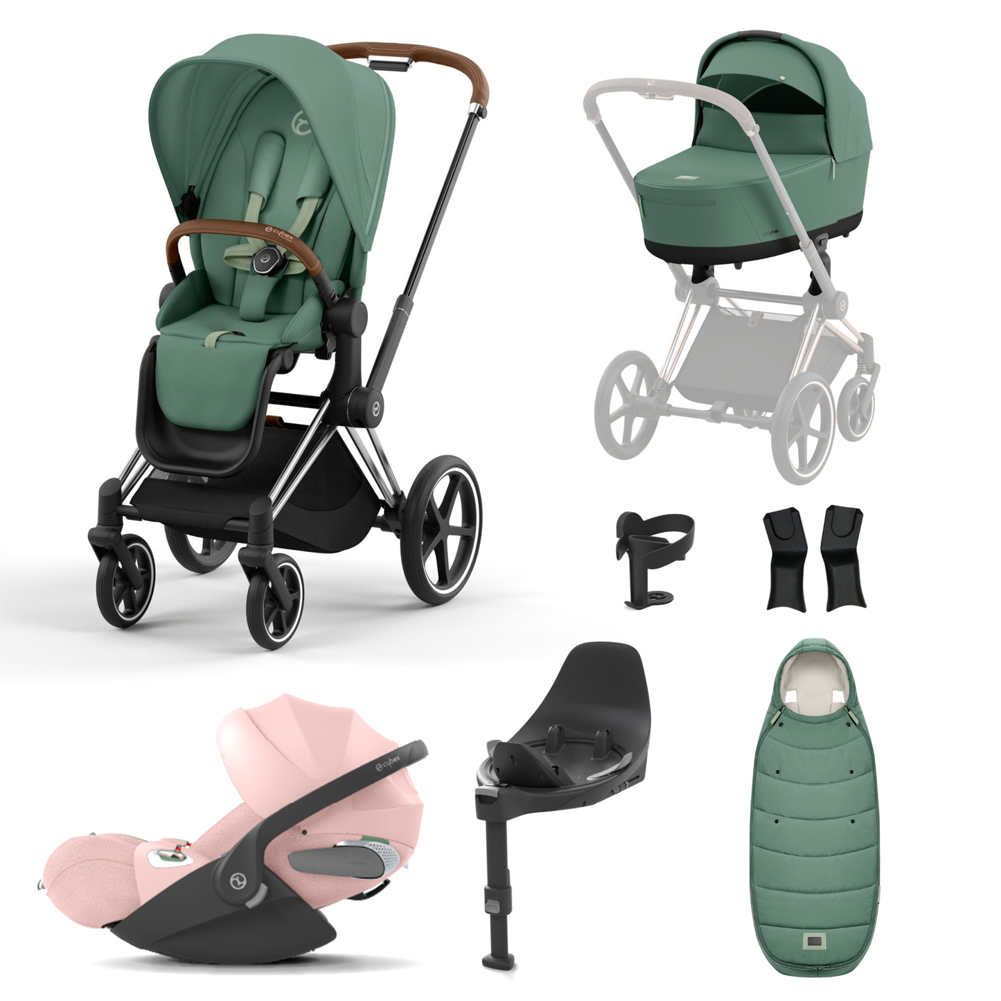 Cybex Priam 2023 with Lux Carrycot and Cloud T Car Seat