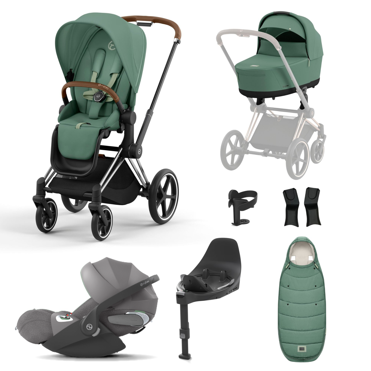 Cybex Priam 2023 with Lux Carrycot and Cloud T Car Seat