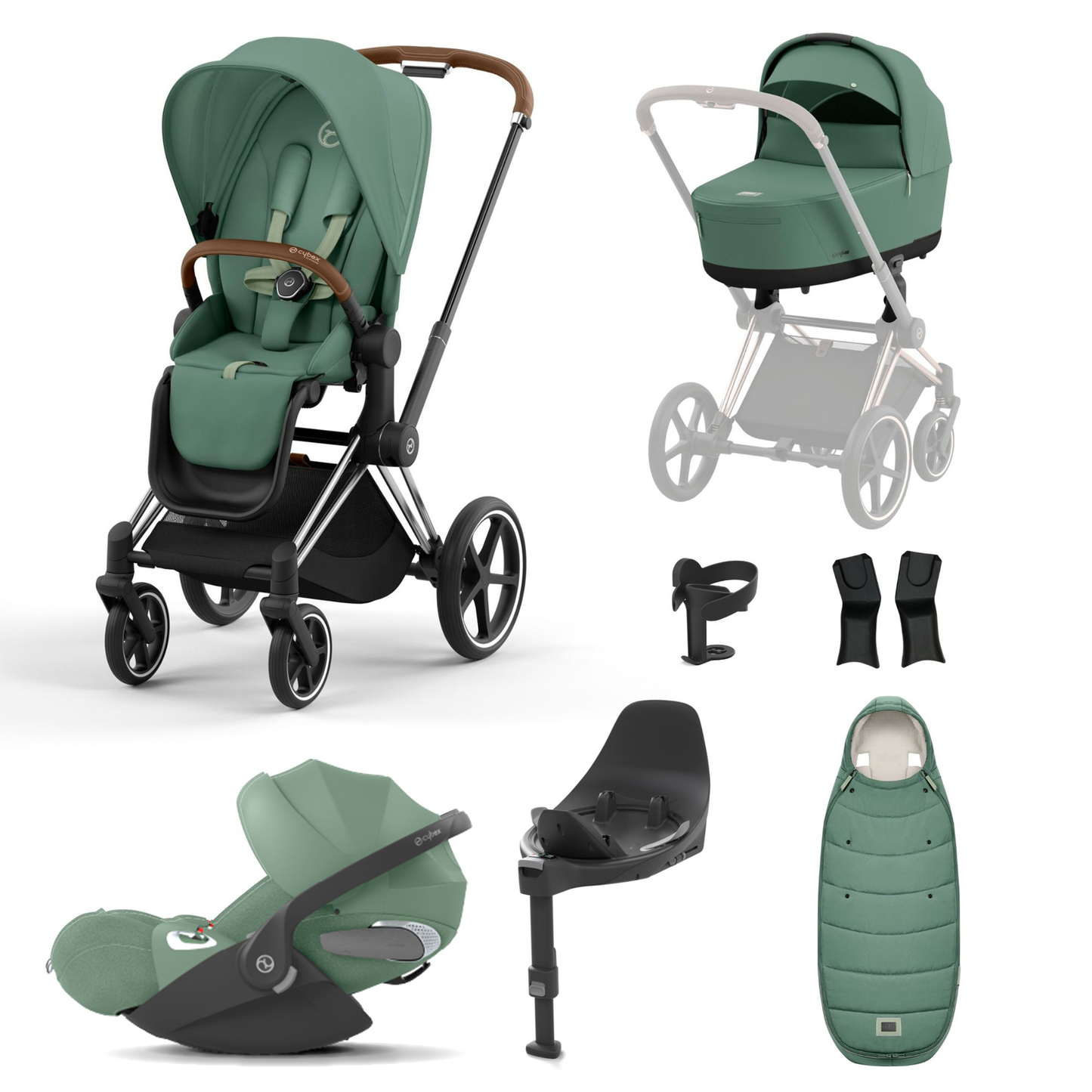 Cybex Priam 2023 with Lux Carrycot and Cloud T Car Seat