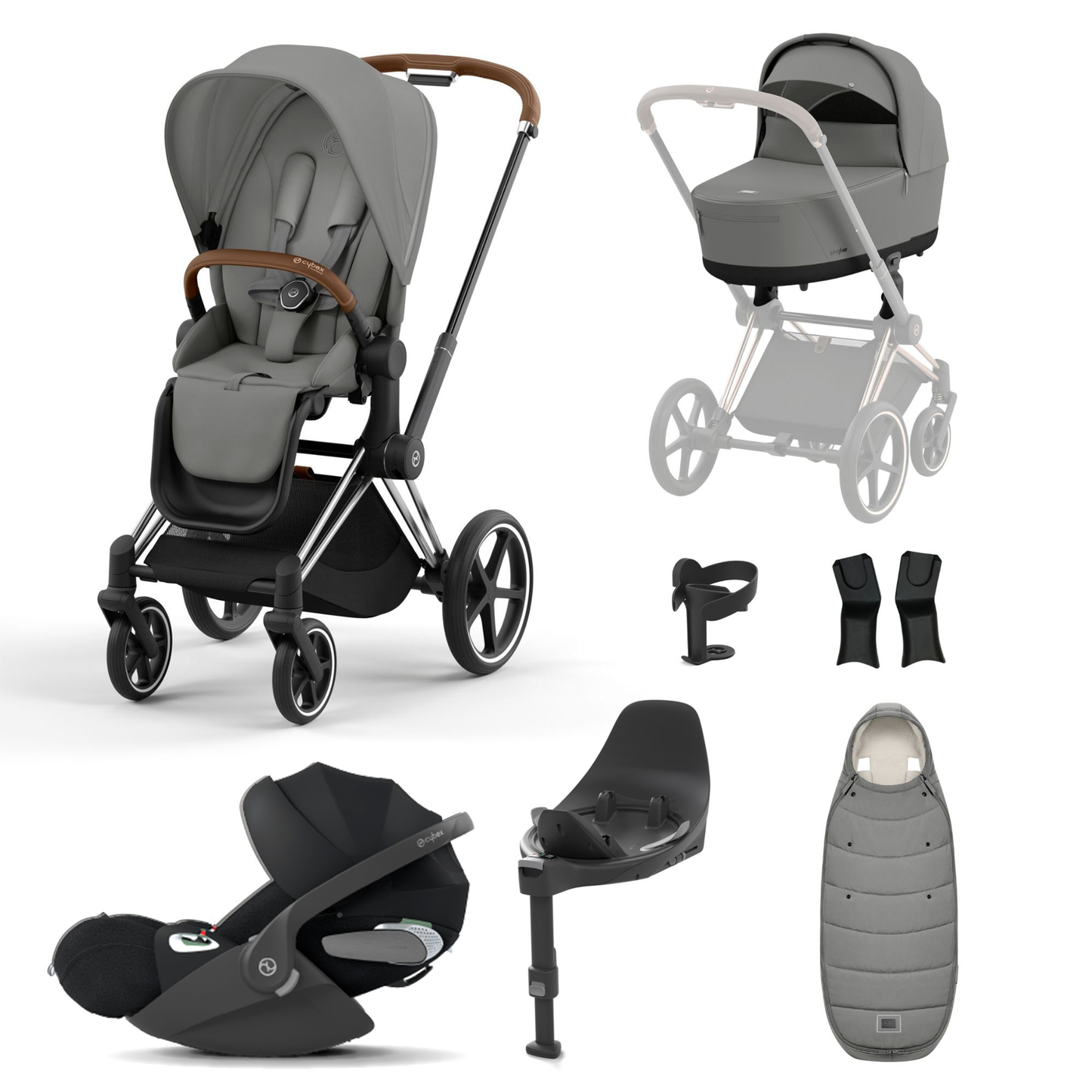 Cybex Priam 2023 with Lux Carrycot and Cloud T Car Seat