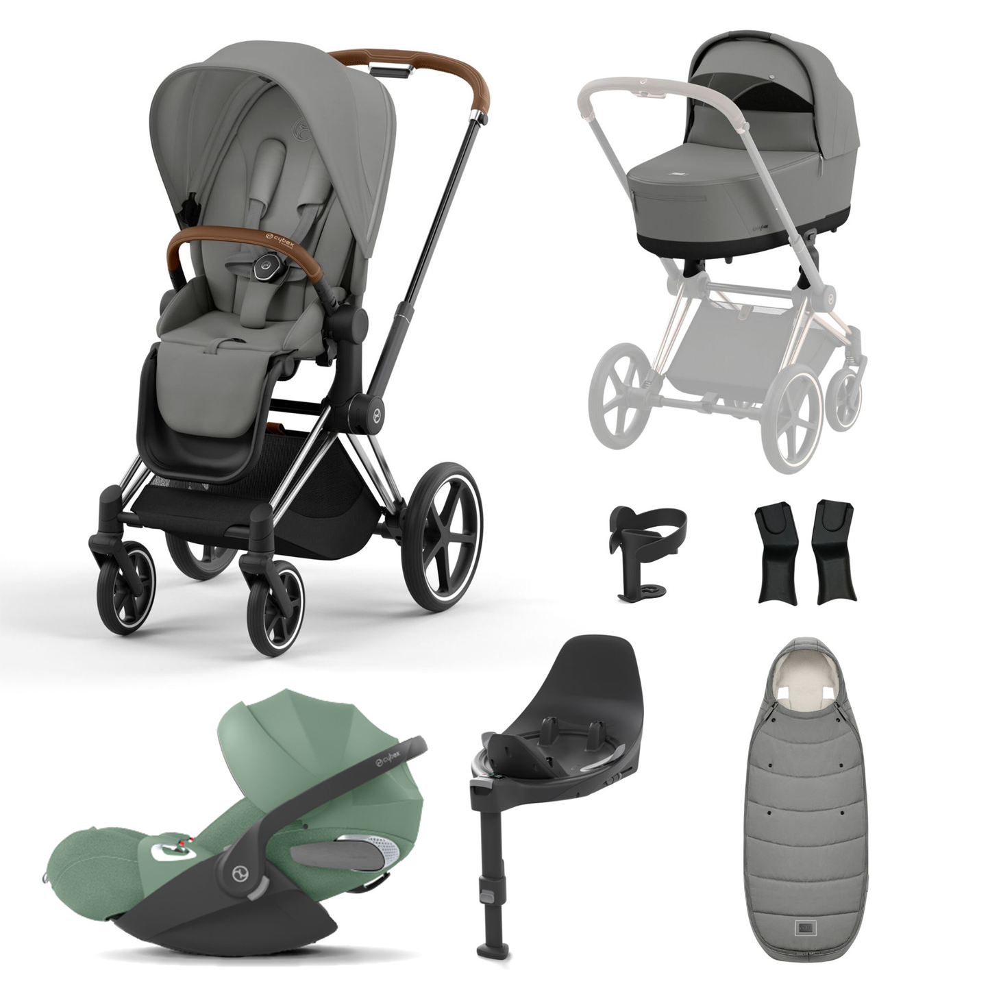 Cybex Priam 2023 with Lux Carrycot and Cloud T Car Seat