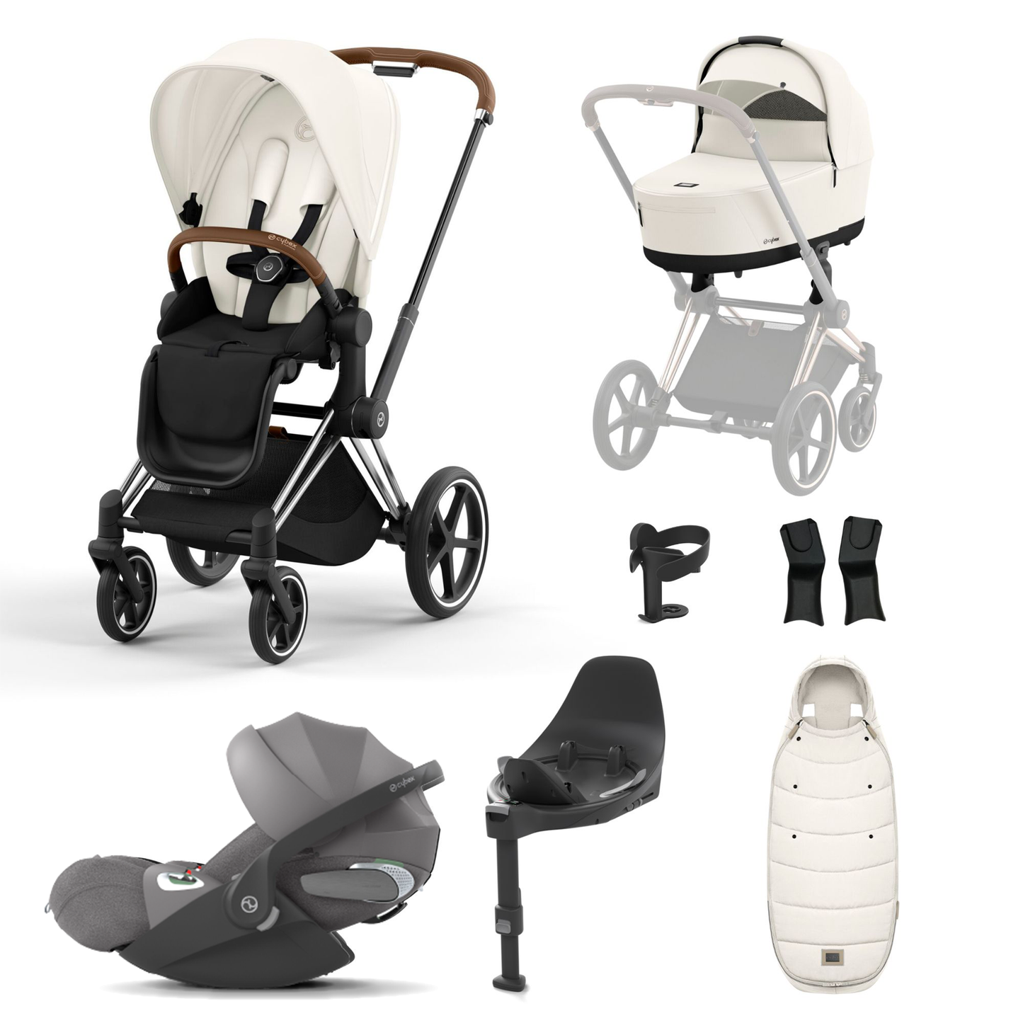 Cybex Priam 2023 with Lux Carrycot and Cloud T Car Seat