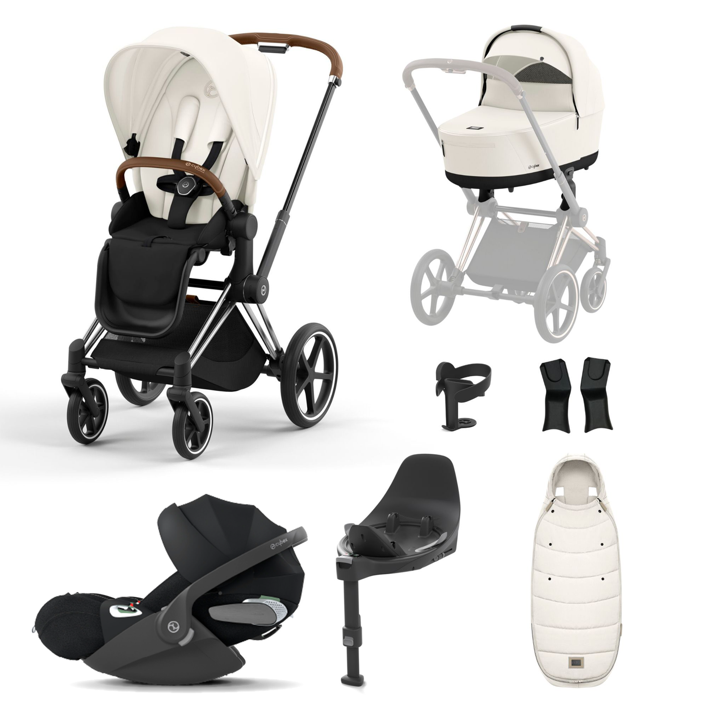 Cybex Priam 2023 with Lux Carrycot and Cloud T Car Seat